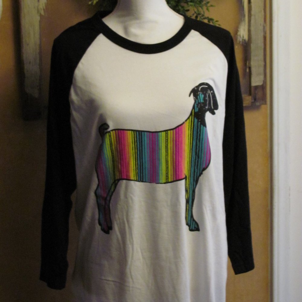 Serape Sheep Baseball Tee